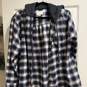 American Eagle Flannel Hoodie